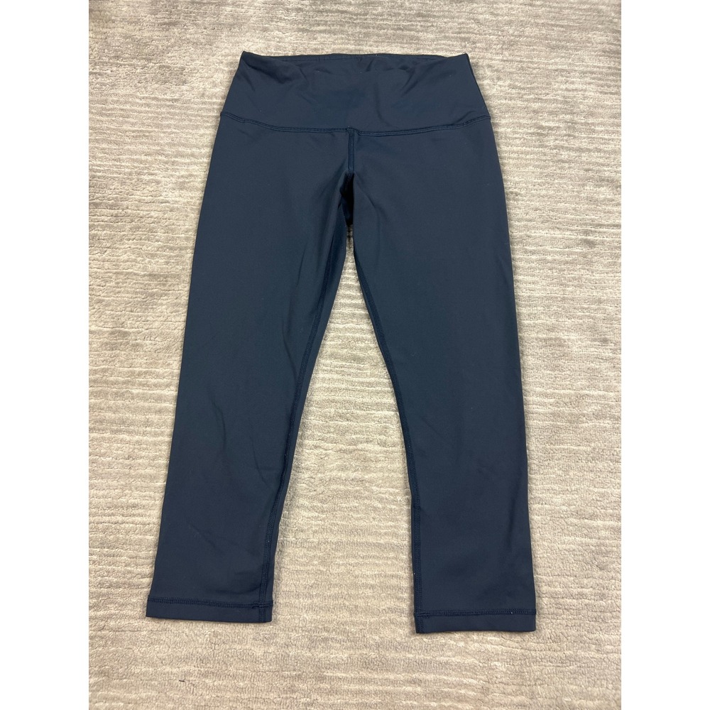 Fabletics Leggings Womens XS Navy‎ Blue Cropped High Rise Hidden Pocket Athletic
